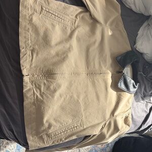 Mango Beige Utility Jacket with Black Collar